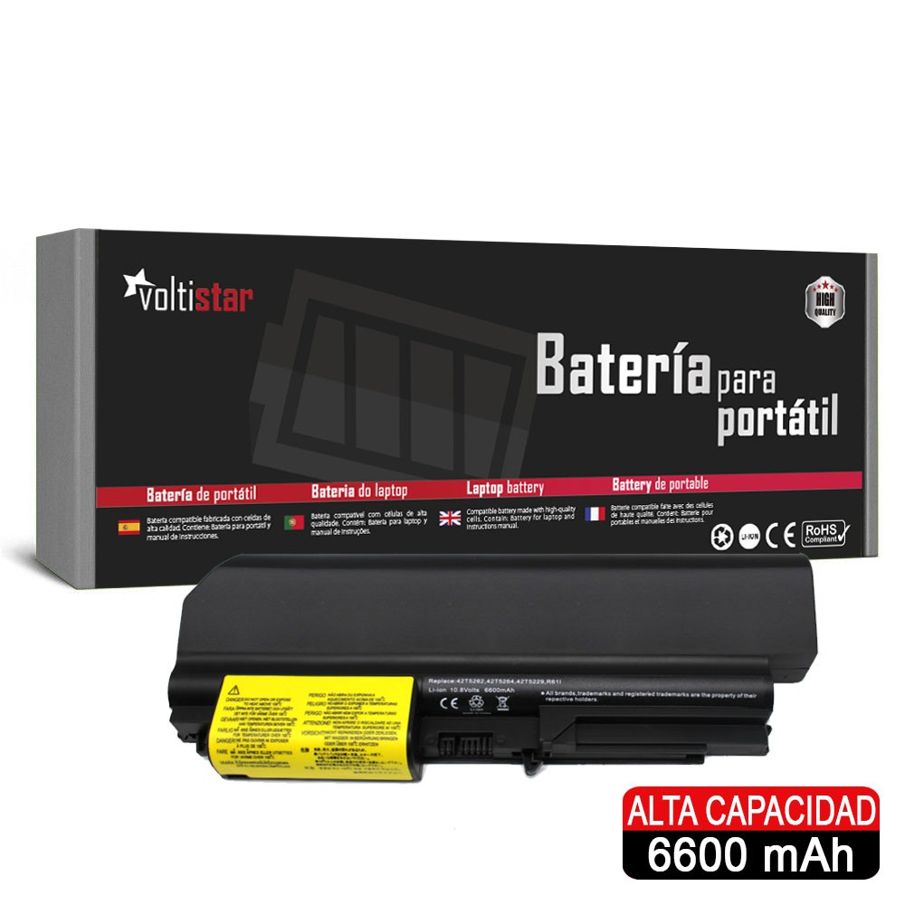 BATERIA PARA PORTÁTIL LENOVO THINKPAD T400 R400 R61 T61 41U3198