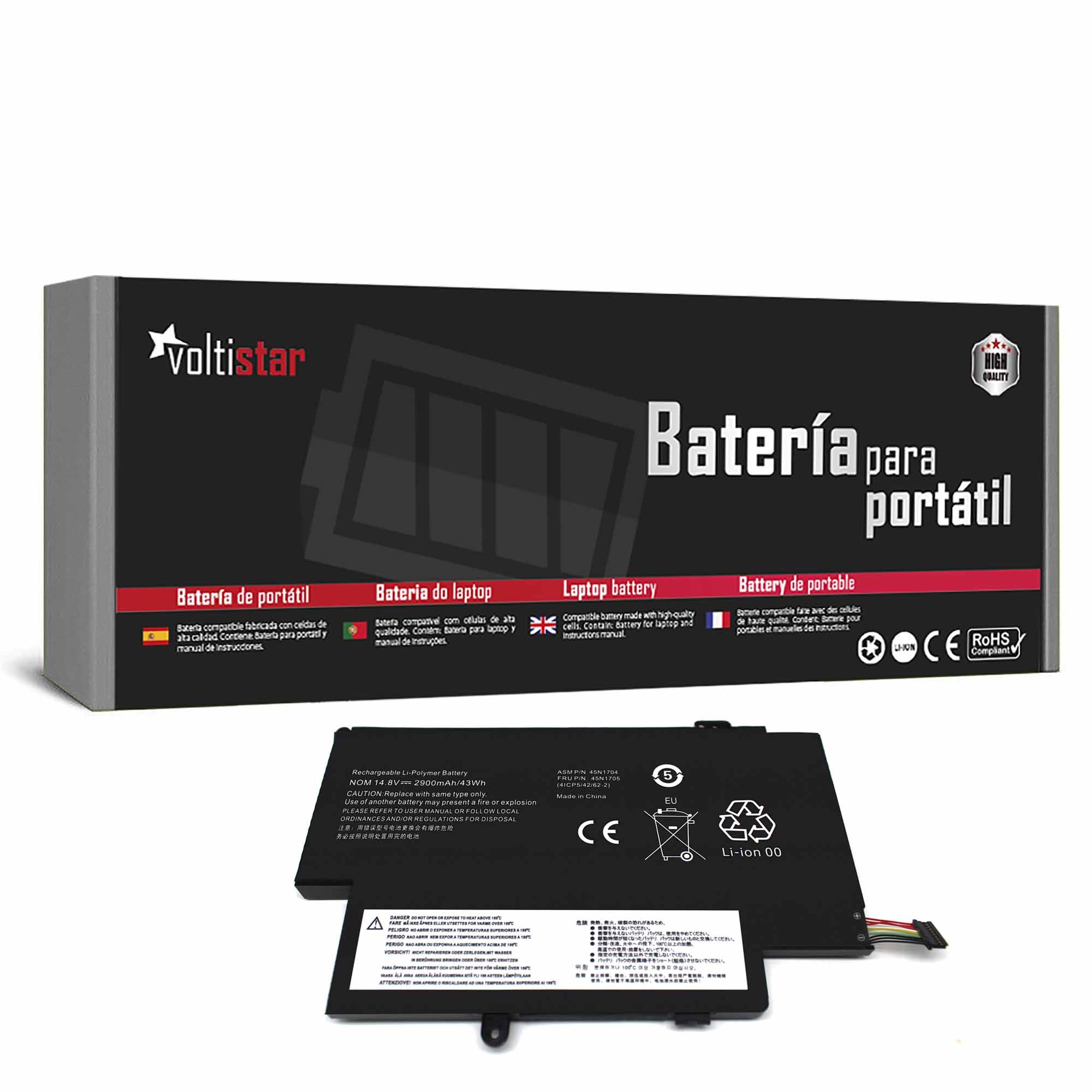 BATERIA PARA PORTÁTIL LENOVO THINKPAD S1 YOGA 20CD 20C0 45N1704 45N1705 14.8V