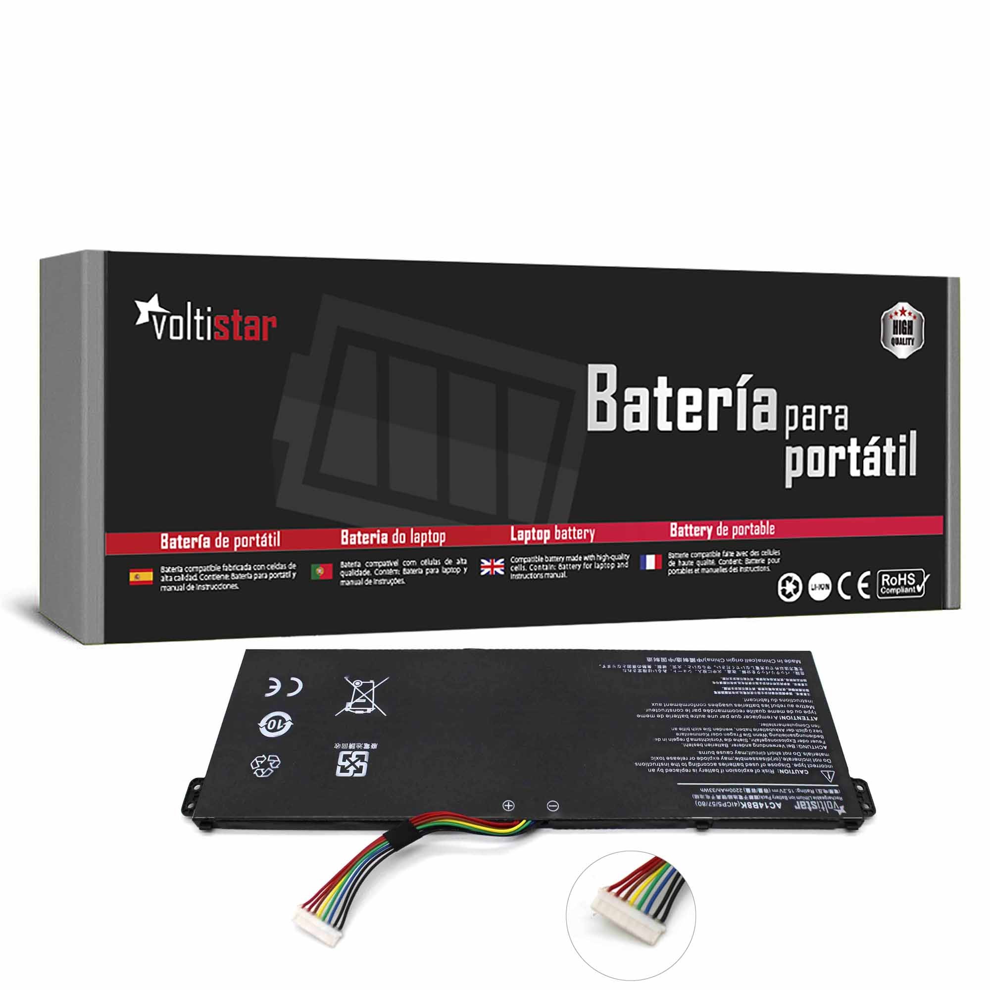 BATERIA PARA PORTATIL ACER ASPIRE V3-371 AC14B13J AC14B18J AC14B18K 11.4V 3600MAH