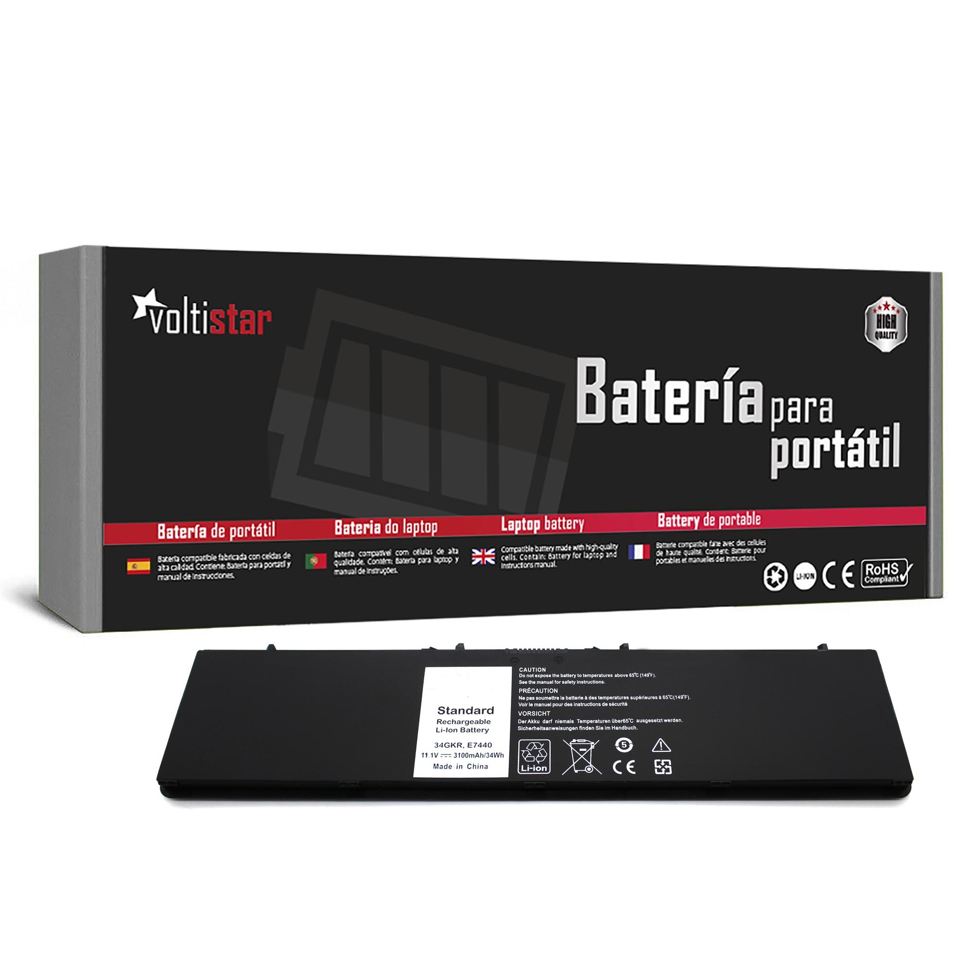 BATERIA PARA PORTATIL DELL LATITUDE 14 7000 E7450 E7440 E7420 34GKR 451-BBFT