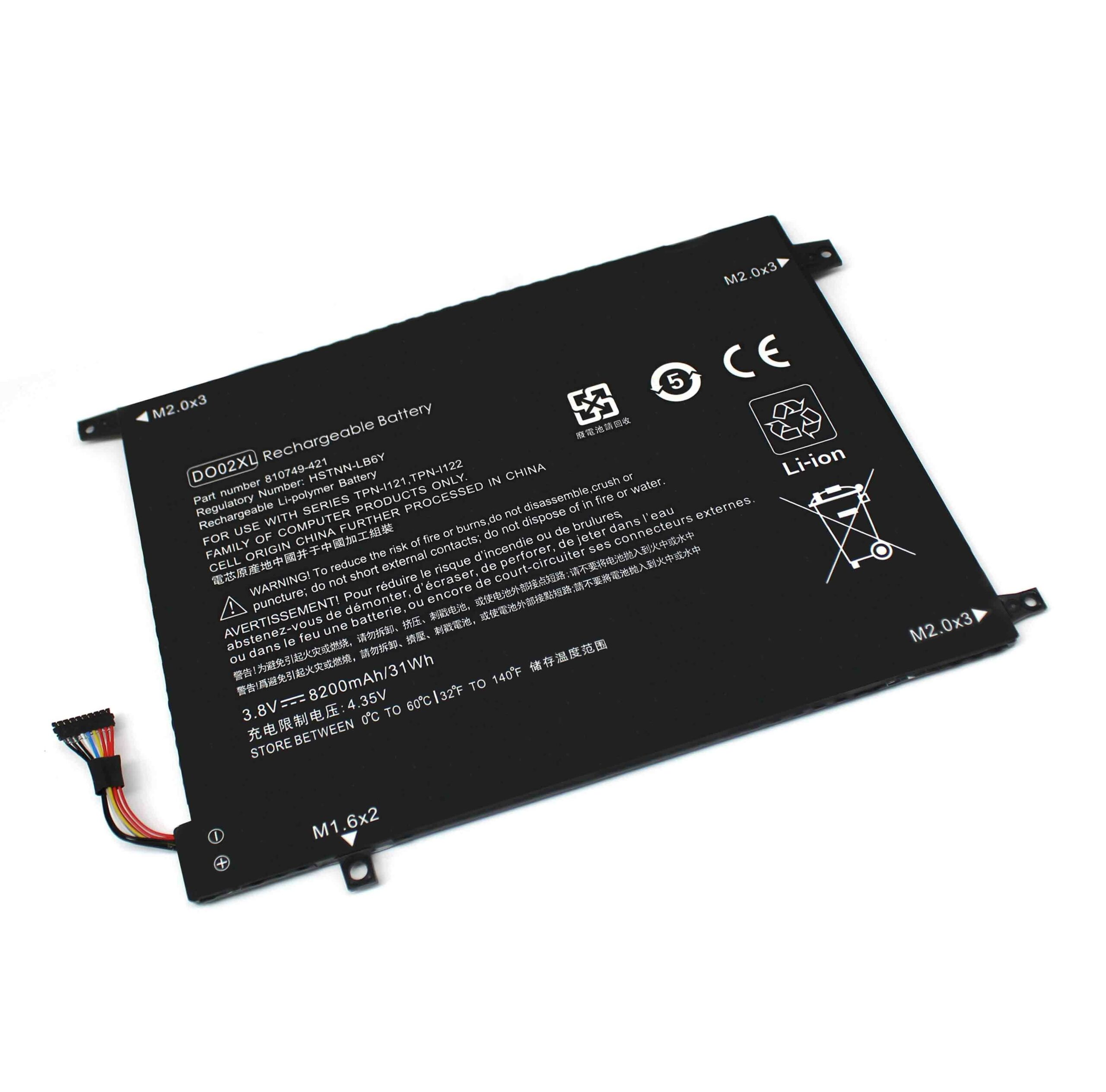 BATERIA PARA PORTÁTIL HP PAVILION X2 10 DO02XL 810749-421 HSTNN-LB6Y TPN-I121 TPN-I122 - Image 3
