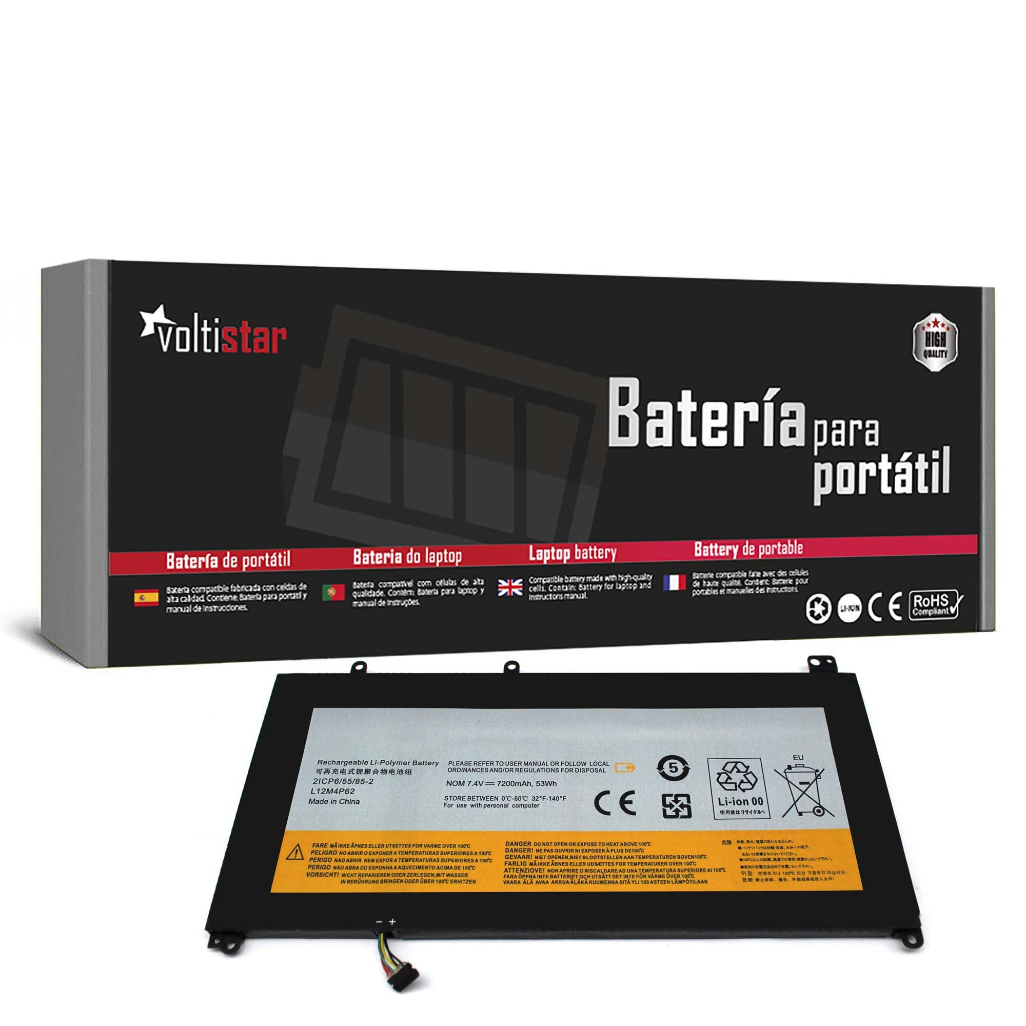 BATERIA PARA PORTATIL LENOVO IDEAPAD U430 U530 U530-20289 TÁTIL L12M4P62 L12L4P62