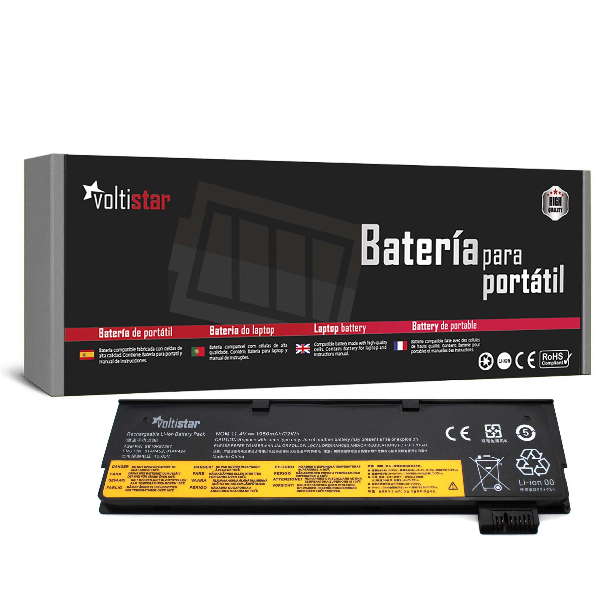 BATERIA PARA PORTATIL LENOVO THINKPAD A475 A485 T570 T480 T580 01AV422 01AV423 01AV452