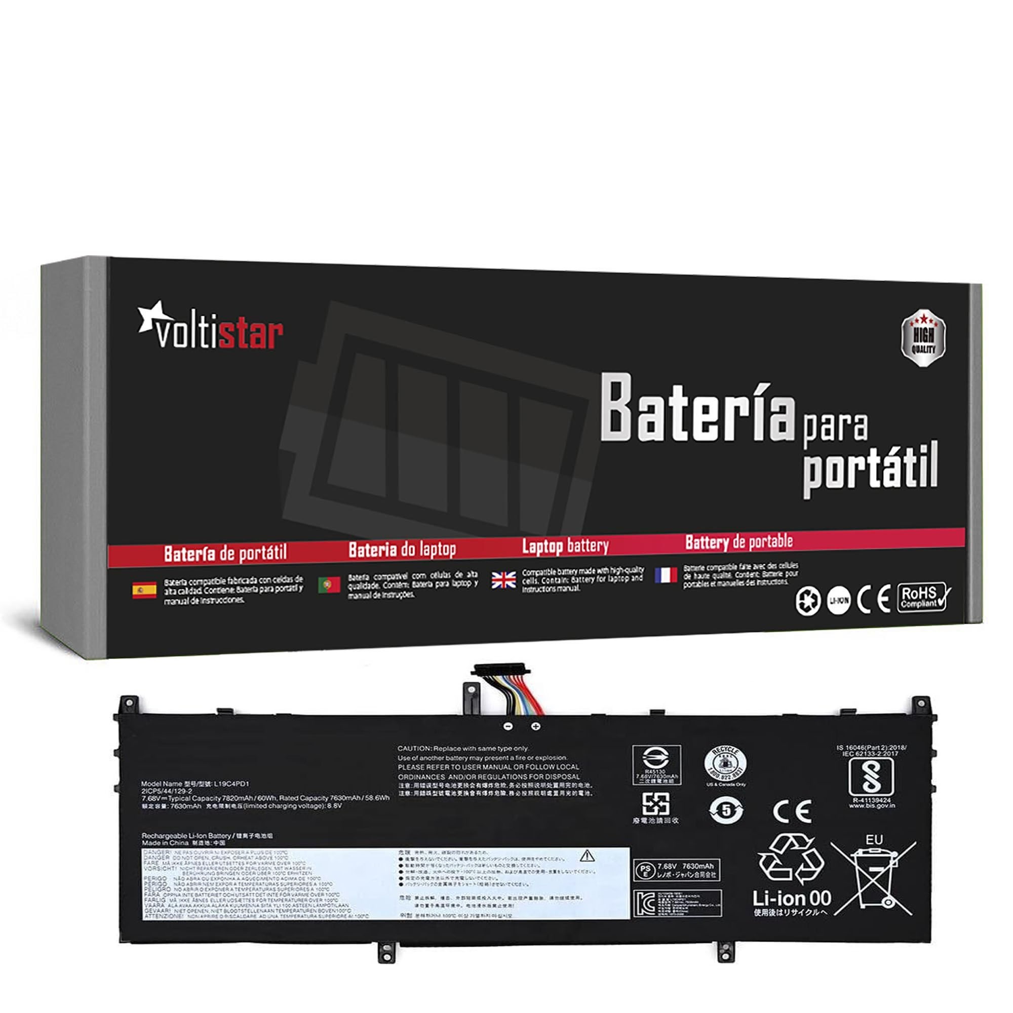 BATERIA PARA PORTATIL LENOVO YOGA C640 13 C640 13 IML L19C4PD1 L19M4PD1 L19L4PD1