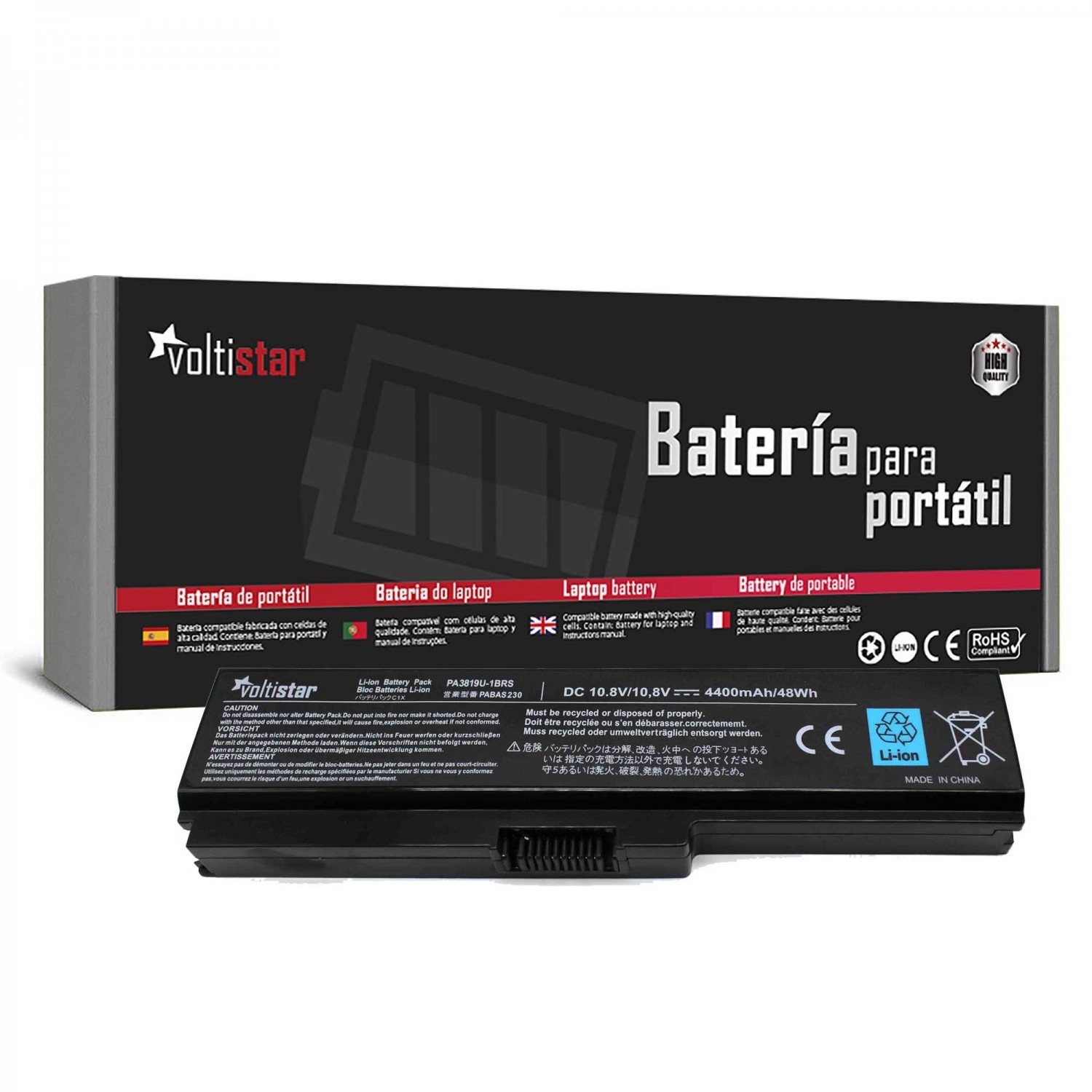 BATERIA PARA PORTATIL TOSHIBA SATELLITE L750D-194 L750-114 L750-214 L750-212