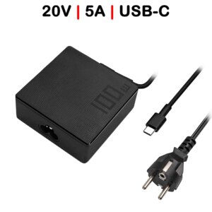 CARREGADOR PARA PORTÁTIL MULTIVOLTAGEM LENOVO USB-C 100W PRETO