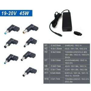 CARREGADOR UNIVERSAL PARA PORTÁTEIS 19-20V 45W