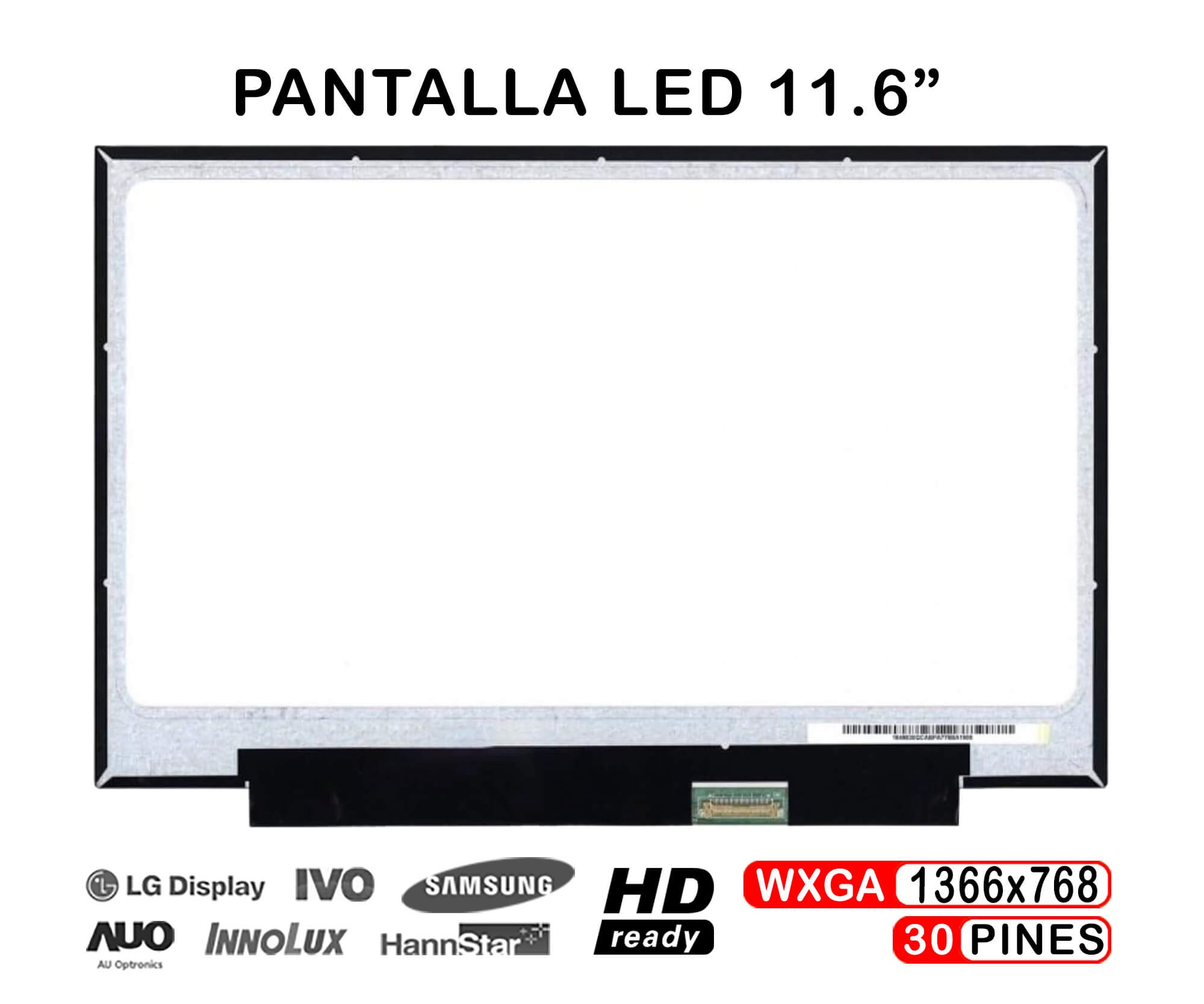 ECRÃ 11.6" NV116WHM-N47 PARA PORTÁTIL