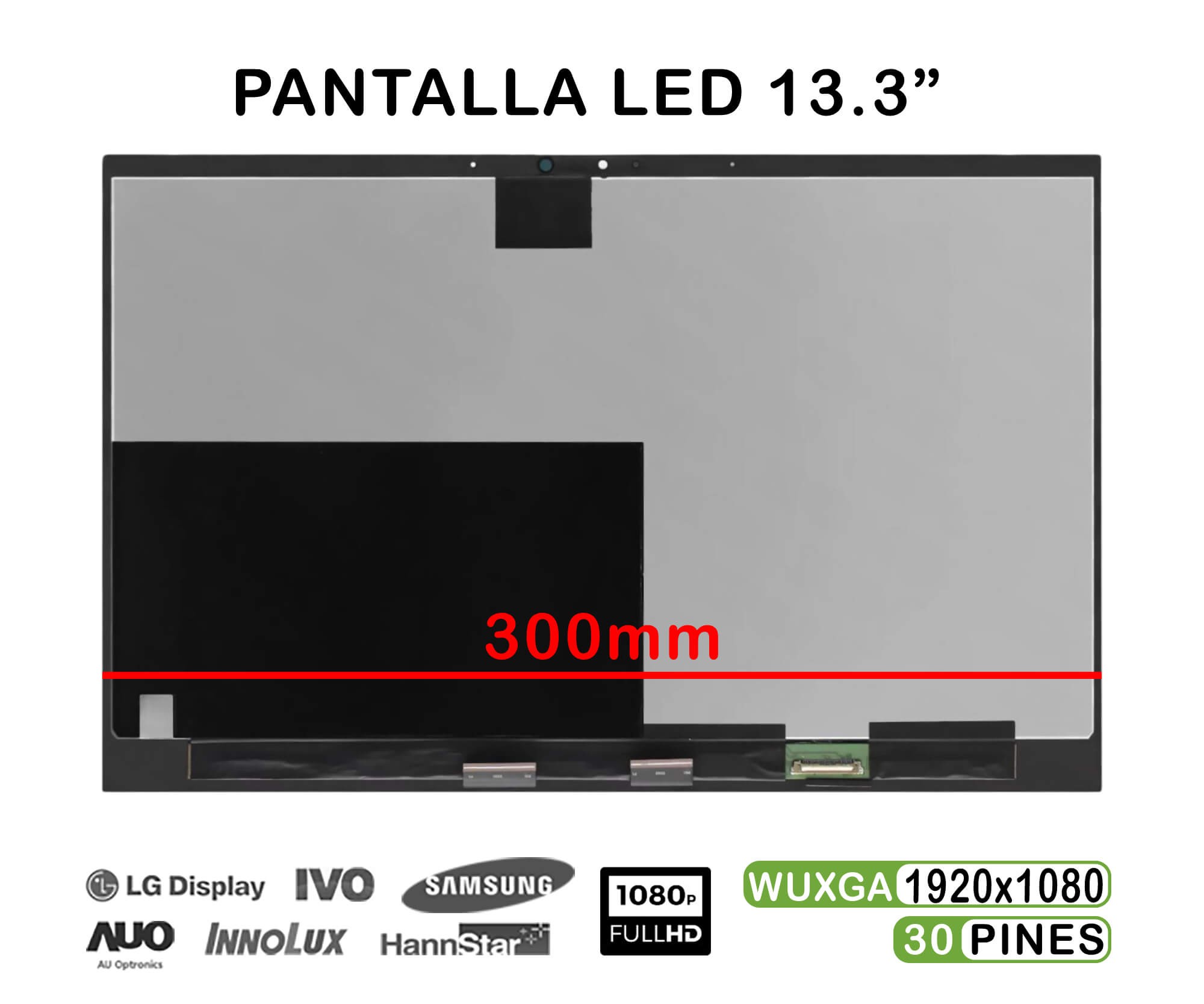 ECRÃ LED DE 13,3" PARA PORTÁTIL OLED ASUS ZENBOOK FLIP 13 UX363E FHD