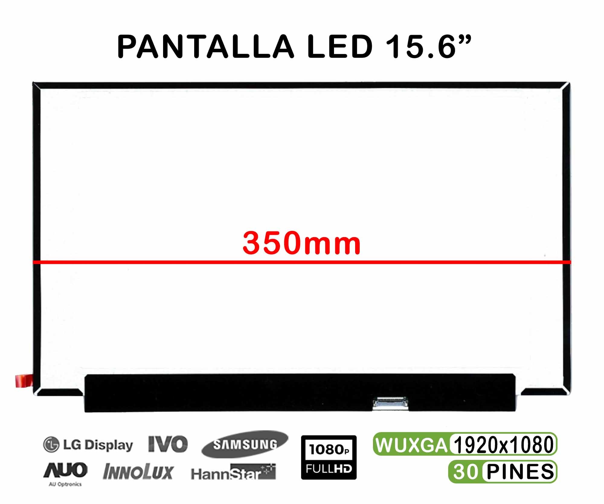 ECRÃ BRILHANTE 15.6" B156HAN02.8 N156HCA-EBB NV156FHM-N35 FHD BRILHO PARA PORTATIL