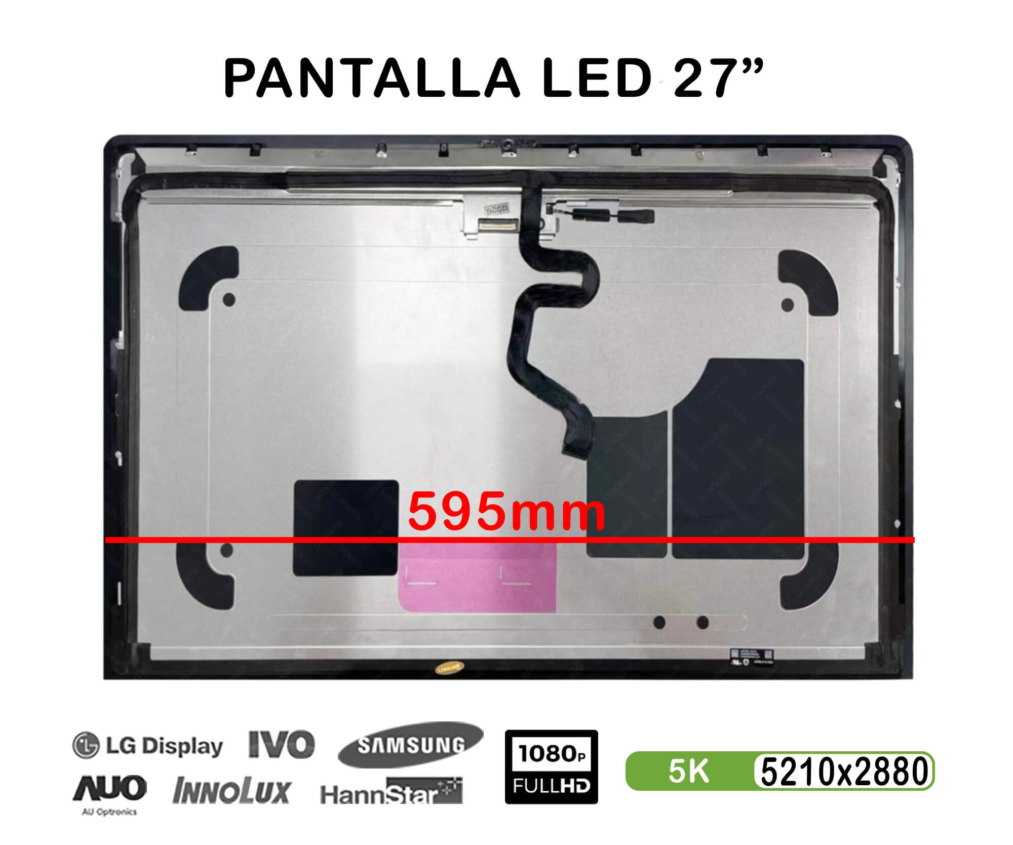 ECRÃ LED COMPLETO DE 27" PARA APPLE IMAC PRO A1862 5K SÉRIE 2017 PORTÁTIL LM270QQ1 (SD) (D1)