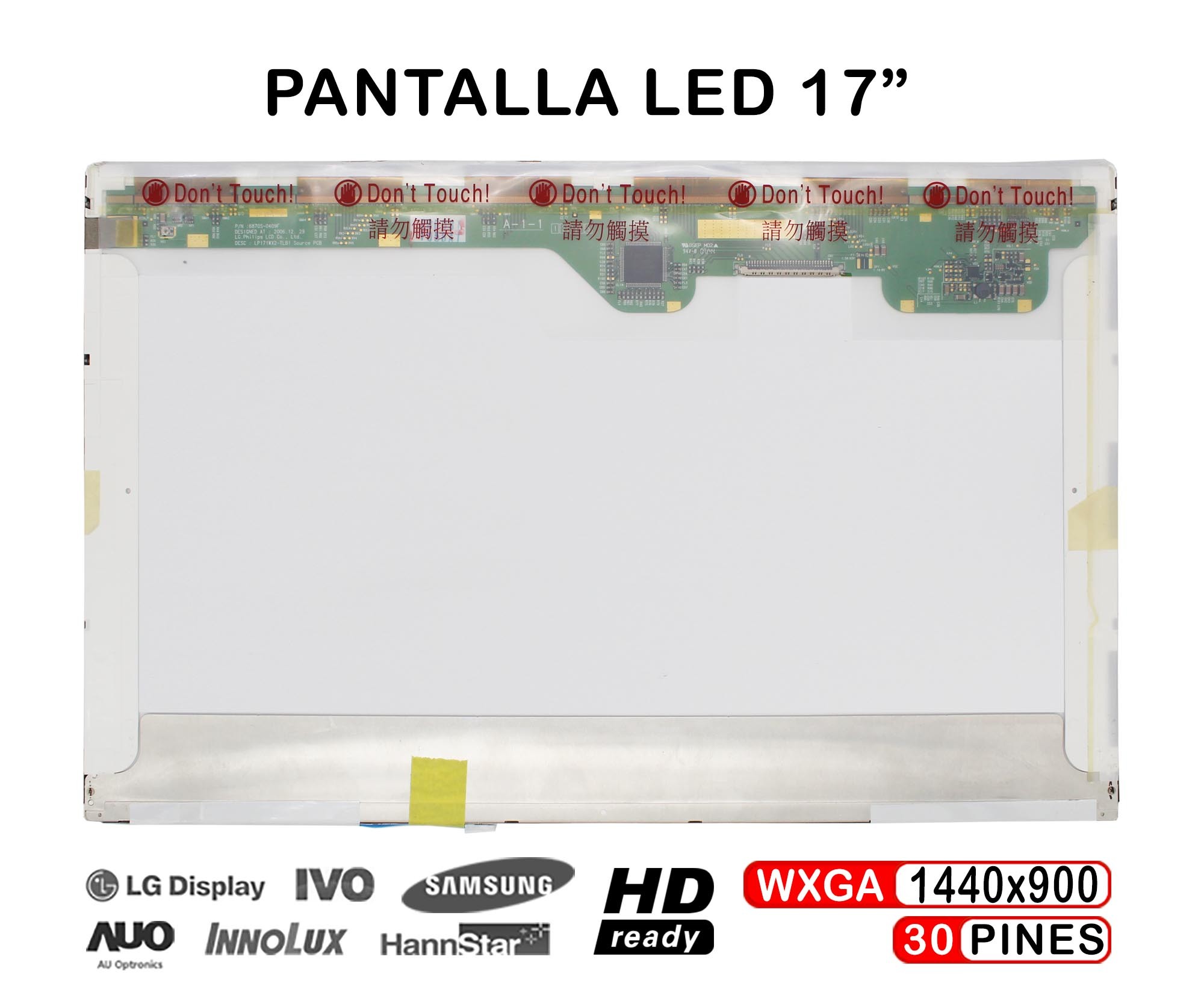 ECRÃ LCD DE 17" PARA PORTATIL LP171W01 LP171WP4 LP171WX2 LTN170X2-L02 N170C2-L02 B170PW06