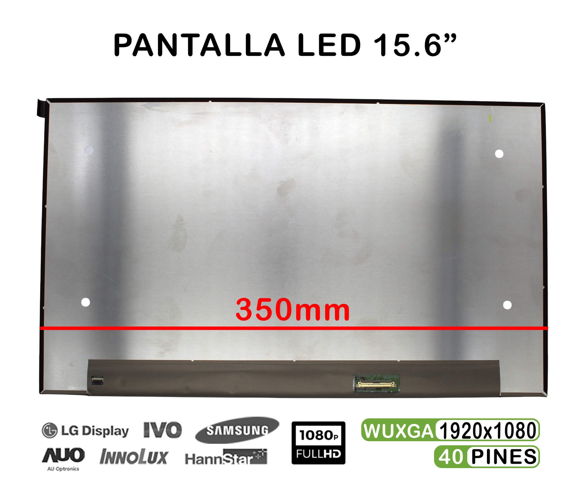 ECRÃ LED FHD 15,6" NV156FHM-T0A V8.1 40 PINOS