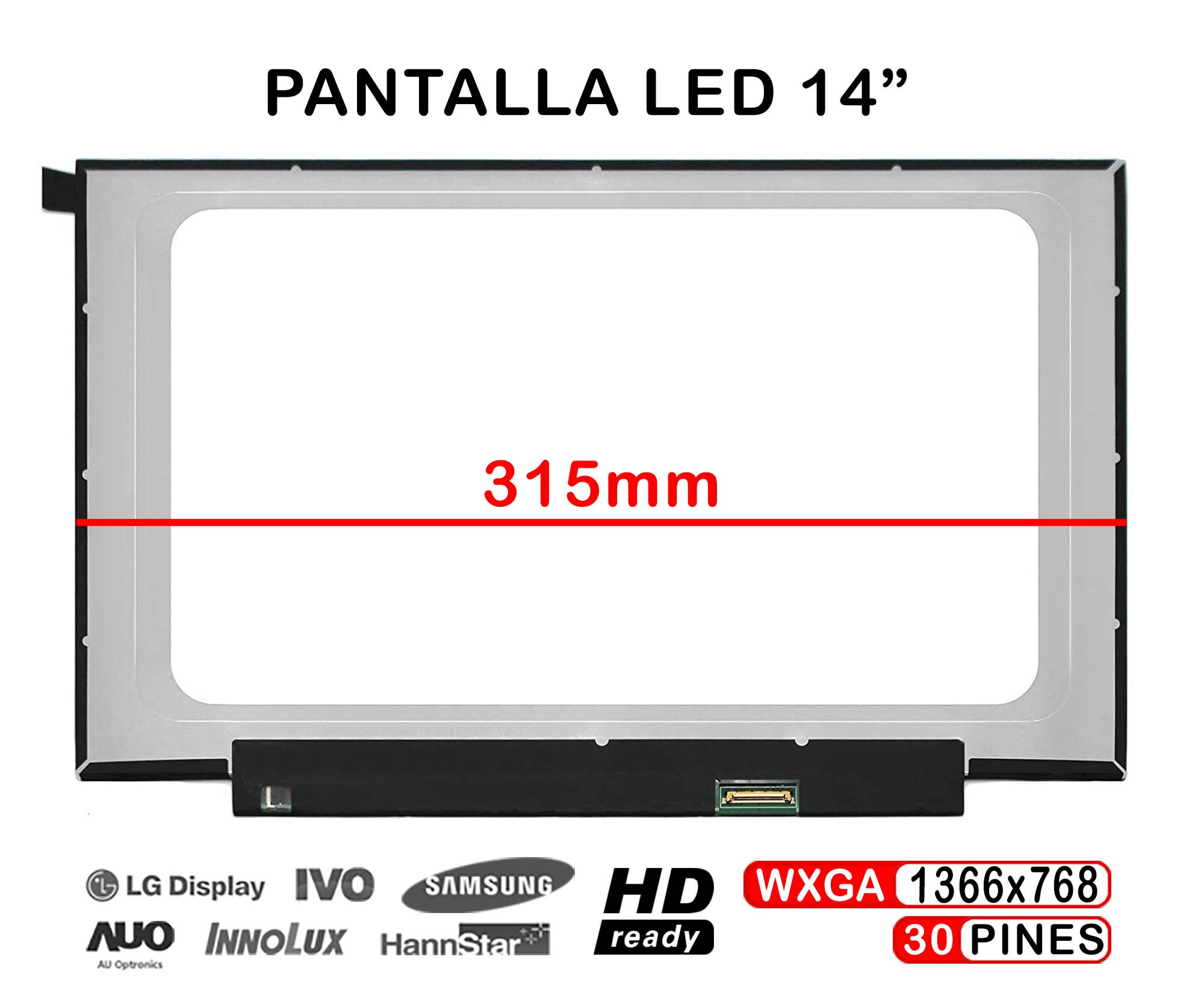 ECRÃ LED FROSO DE 14" PARA PORTATIL N140BGA-EA4 REV.C1 N140BGA-EA4 REV.C2