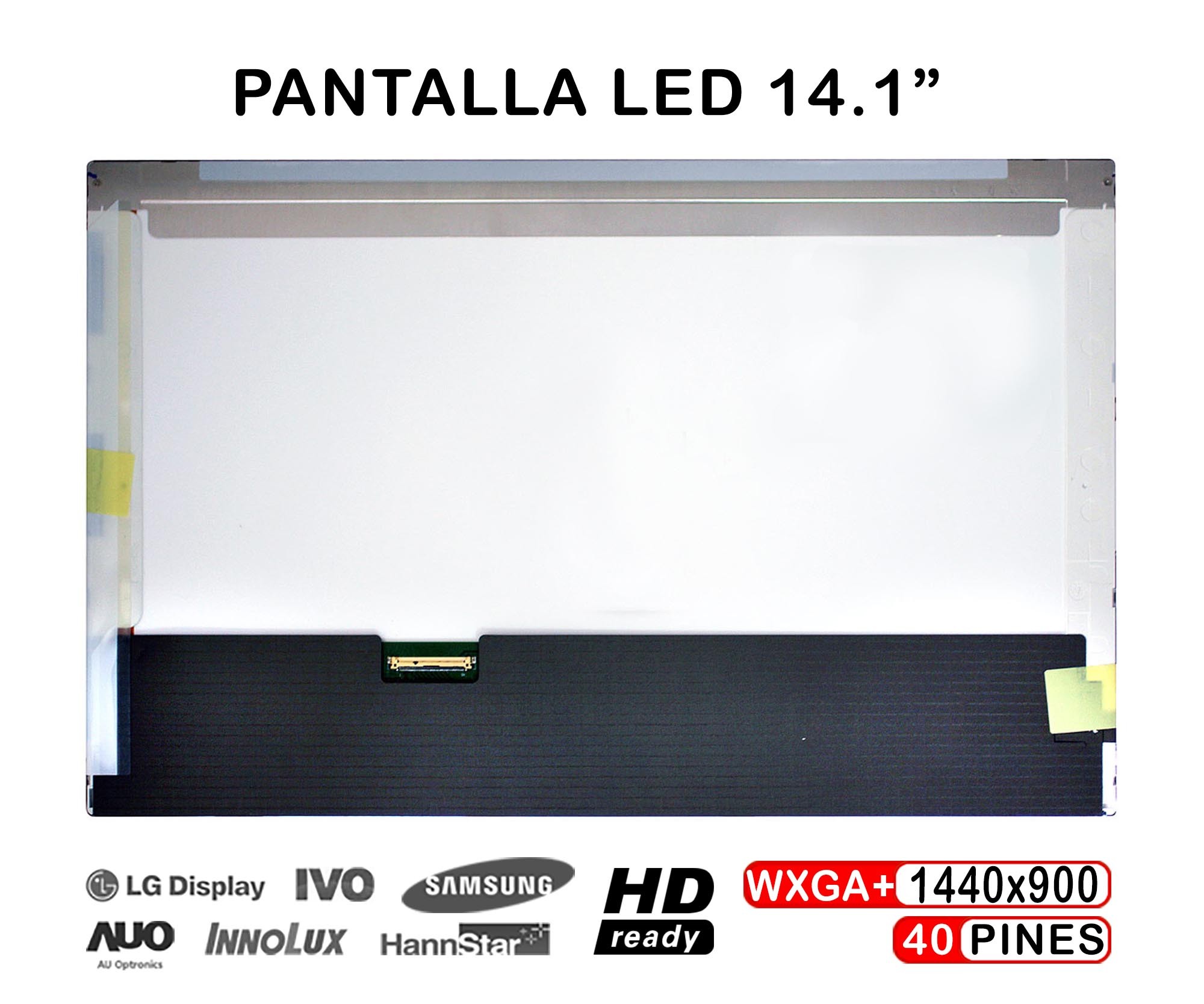ECRÃ LED DE 14.1" PARA PORTATIL B141PW04 LTN141BT09 LP141WP3-TLA1