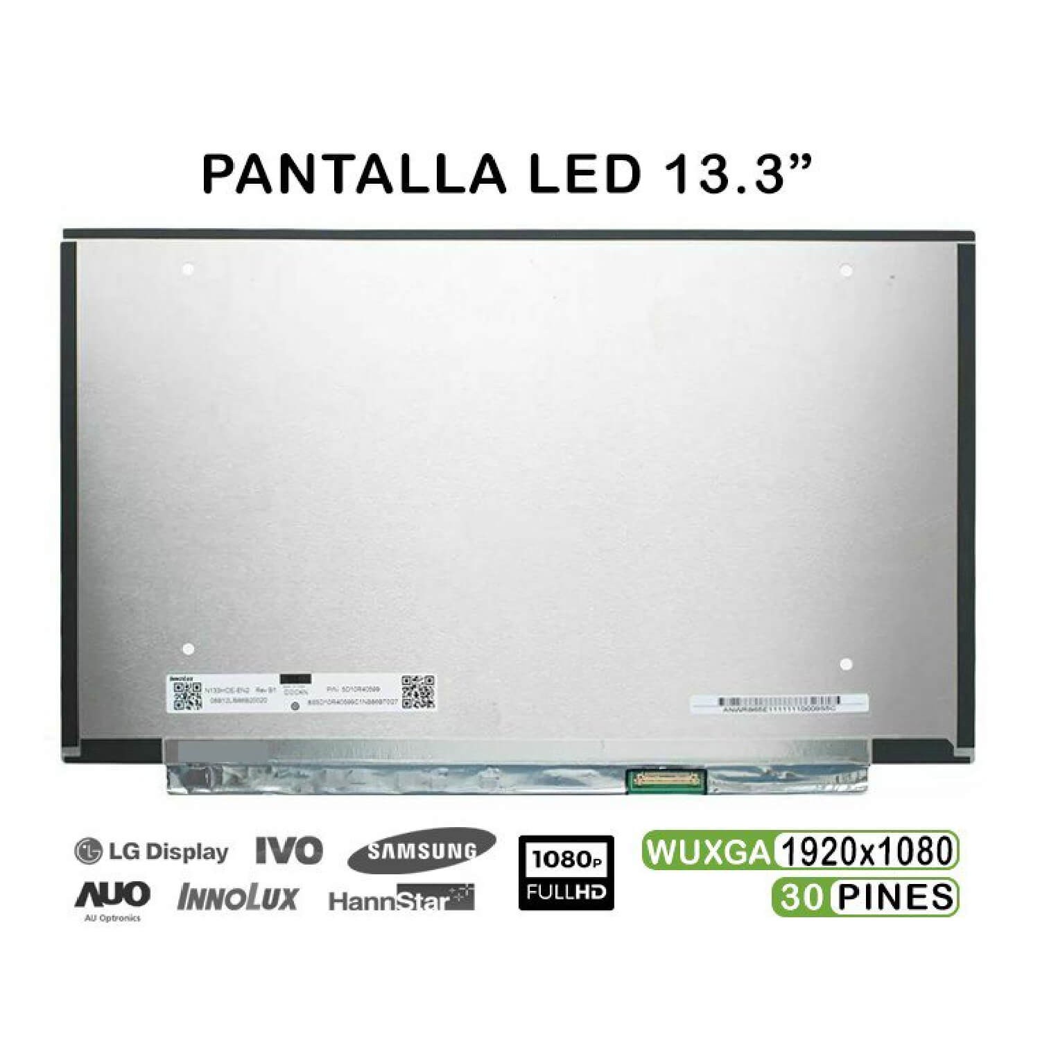 ECRÃ LED DE 13.3" PARA PORTATIL NV133FHM-N52 NV133FHM-N54