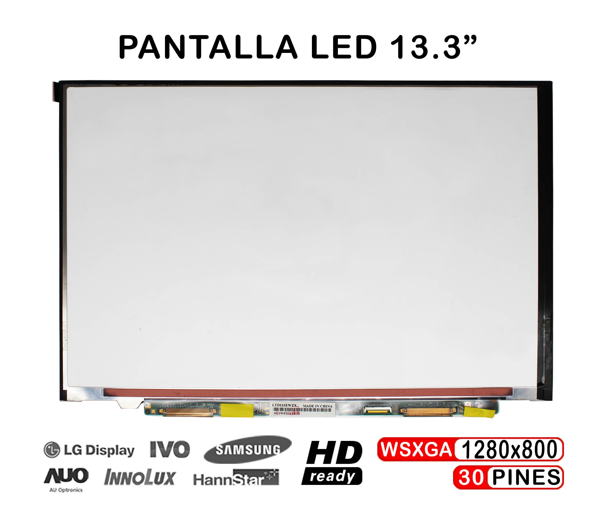 ECRÃ LED DE 13.3" PARA PORTATIL SONY VAIO VGN-SR LTD133EWZX LTN133AT05