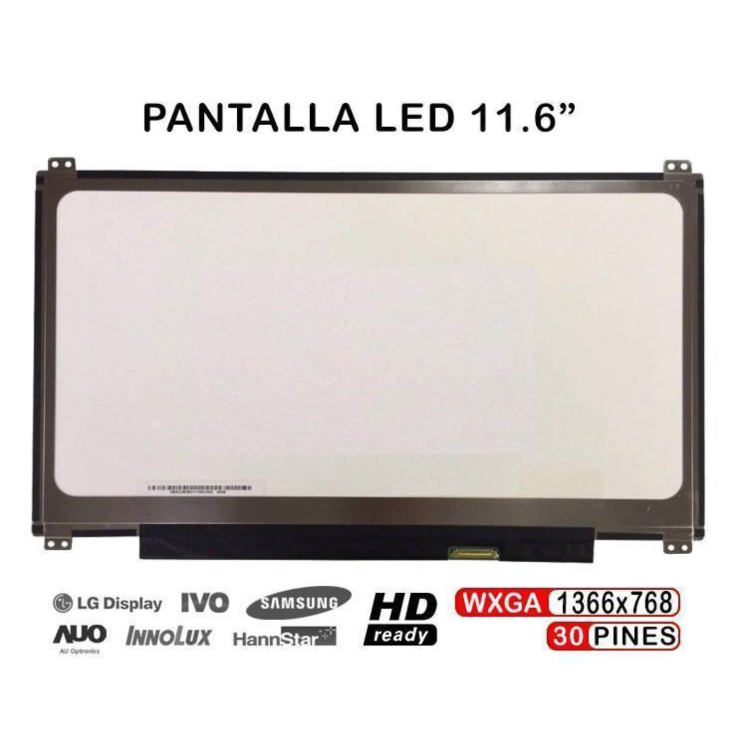 ECRÃ LED DE 11,6" PARA LAPTOP ASUS EEEBOOK X205T X205TA B116XTN02.3 30 PINOS