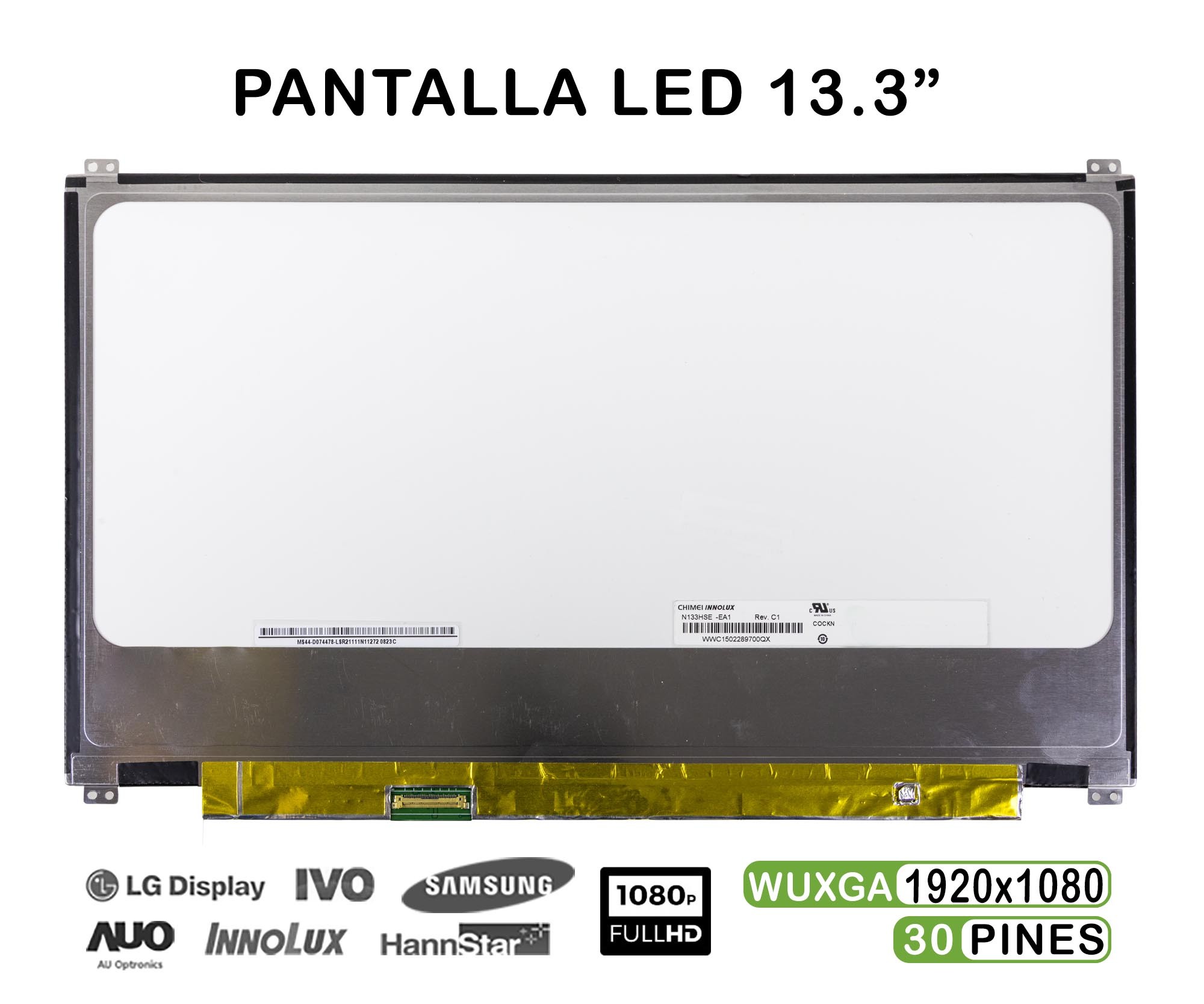 ECRÃ LED DE 13.3" PARA PORTATIL ASUS ZENBOOK UX32VD FHD 30 PINES