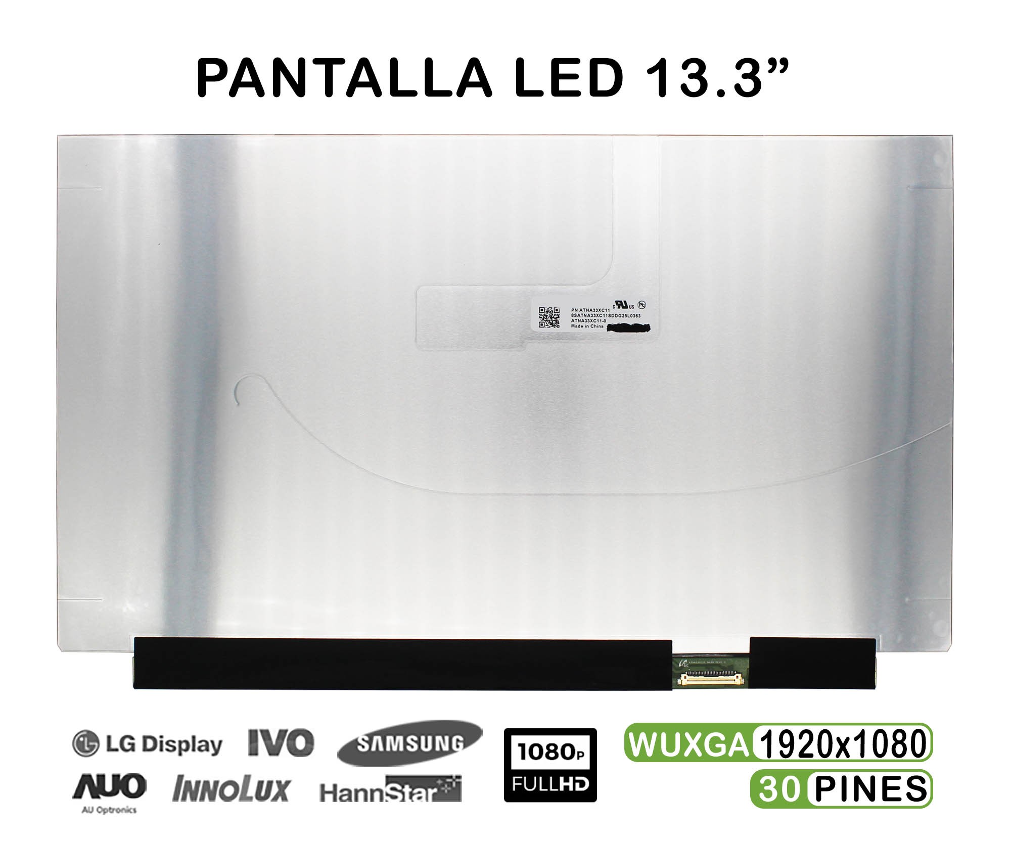 ECRÃ OLED DE 13.3" PARA PORTATIL ATNA33XC01 ATNA33XC11 30 PINES FHD