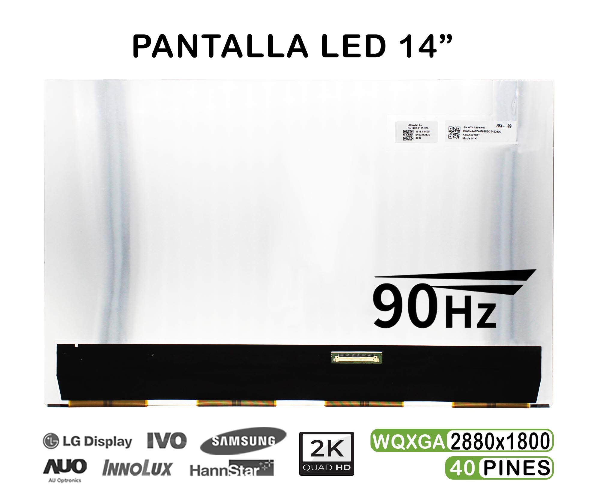 ECRÃ OLED DE 14" PARA PORTATIL ATNA40YK07 90HZ 2880X1800