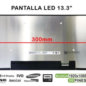 ECRÃ LED 13.3" PARA PORTÁTIL B133HAN05.C H/W:0A F/W:1 30 PINES FHD 300MM