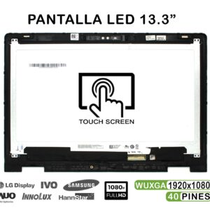 ECRÃ TÁTIL LED DE 13.3" PARA PORTATIL DELL INSPIRON 13 5368 5378 5379 COM QUADRO