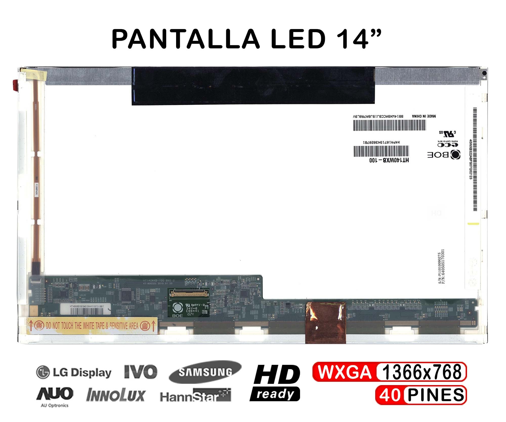 ECRÃ LED DE 14" PARA PORTATIL FUJITSU LIFEBOOK S751
