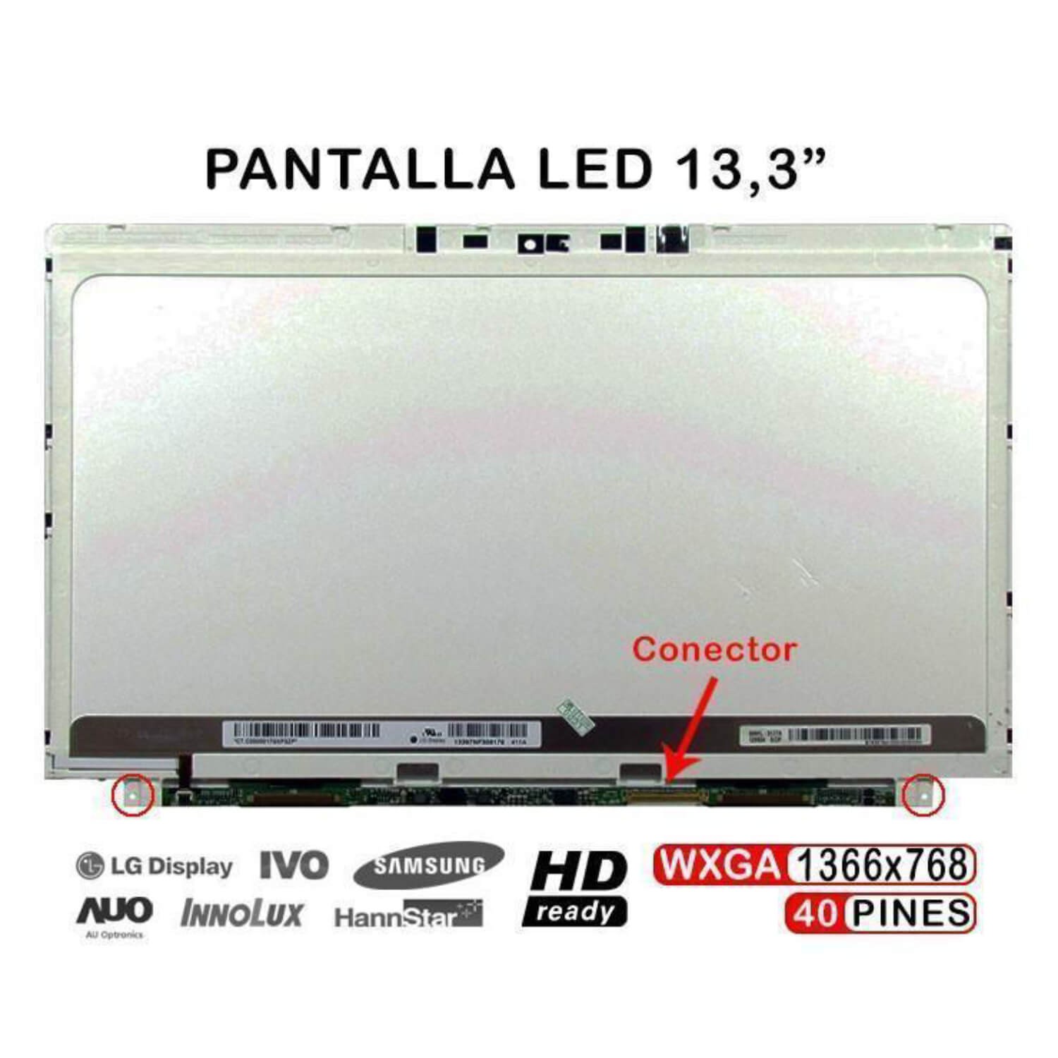 ECRÃ LED DE 13,3" PARA LAPTOP LP133WH5 (TS) (A1) LP133WH5 TSA1