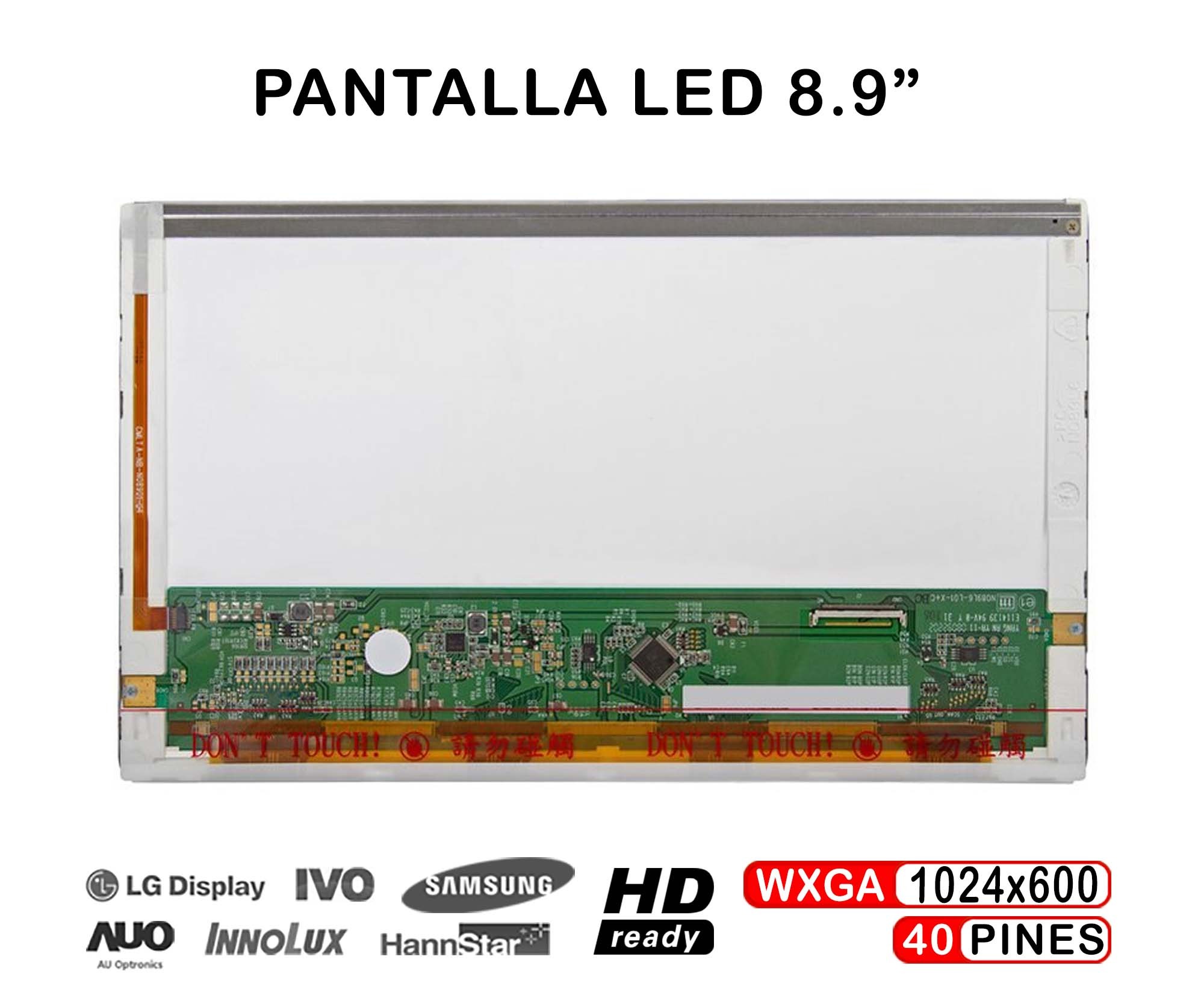 ECRÃ LED DE 8.9" PARA PORTATIL ACER ASPIRE ONE ZG5 A150 AO150 B089AW01 B089SW01