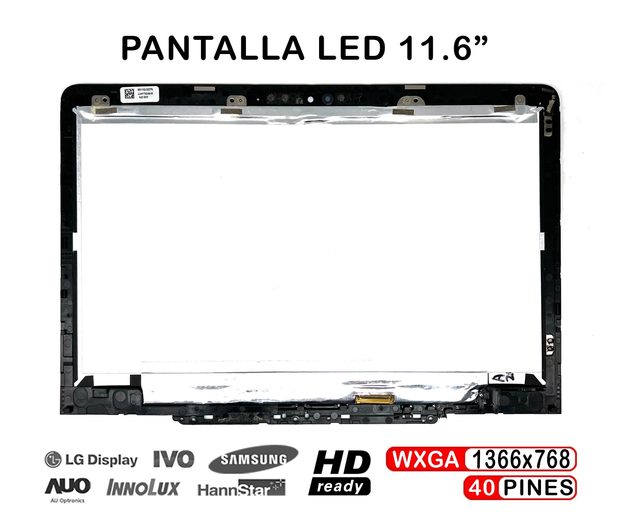 ECRÃ com moldura para laptop Lenovo Chromebook N23 LP116WH8 SPA1 5D10K85106