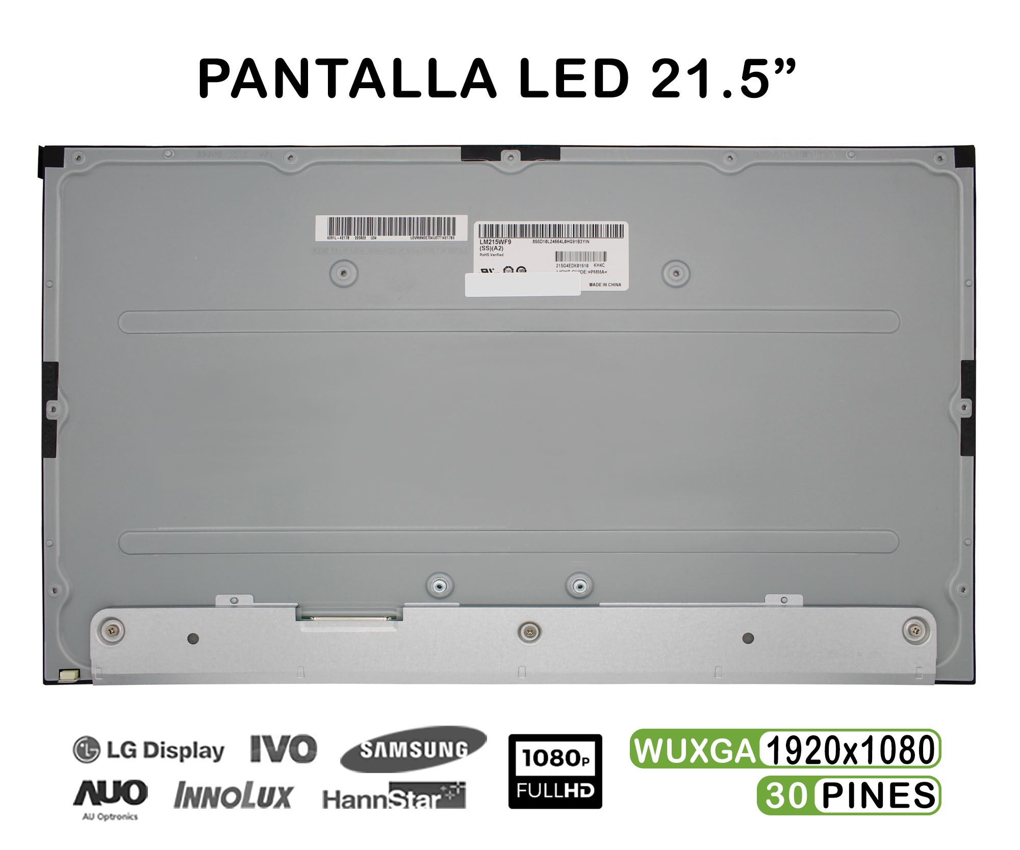 ECRÃ LED DE 21.5" PARA PORTATIL LM215WF9-SSA2 FHD