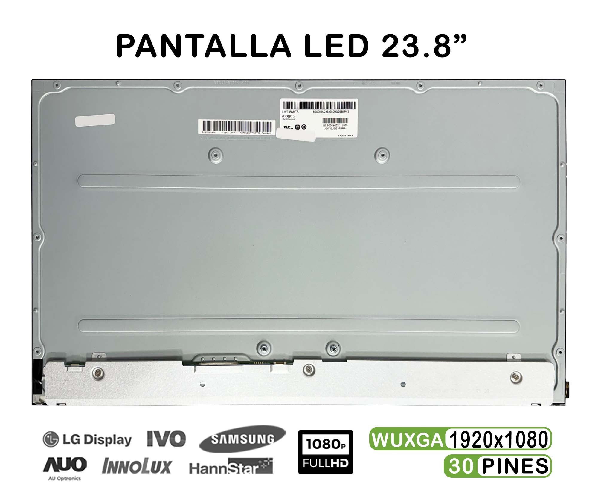 ECRÃ LED DE 23.8" PARA PORTATIL LM238WF5-SSE5 FHD 30 PINES