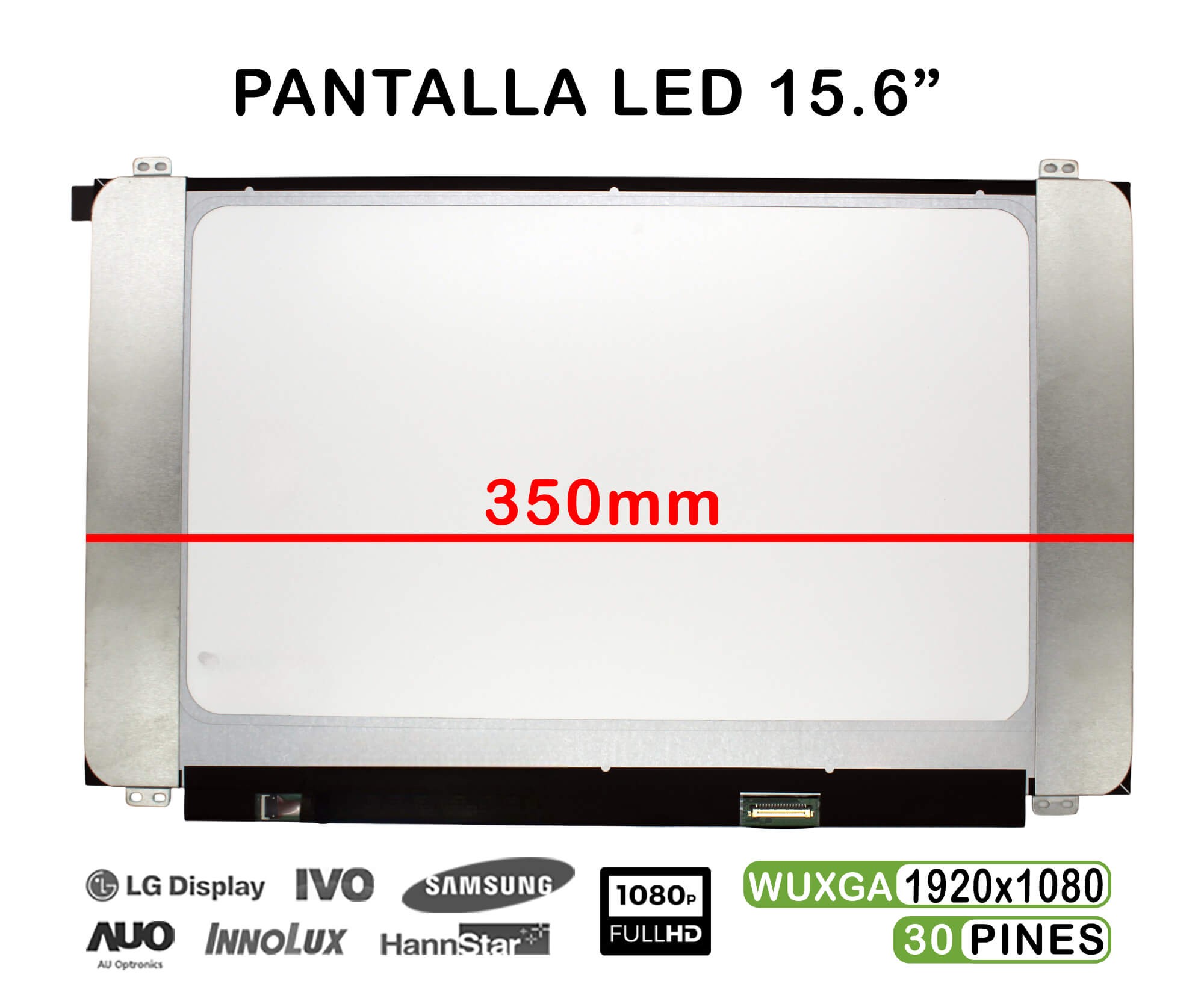 ECRÃ LED DE 15.6" PARA PORTATIL LP156WF9-SPK3 350MM COM BRACKETS