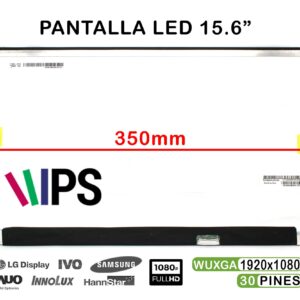 ECRÃ LED DE 15.6" PARA PORTATIL LP156WF9-SPN1 IPS FHD 30 PINES