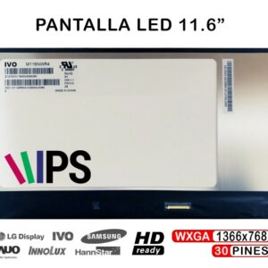 ECRÃ LED DE 11.6" PARA PORTATIL M116NWR4 R1 1366X768 30 PINES IPS