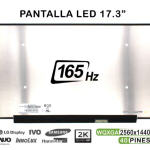 ECRÃ LED DE 17.3" PARA PORTATIL NE173QHM-NY1 NE173QHM-NY5 165HZ 40 PINES
