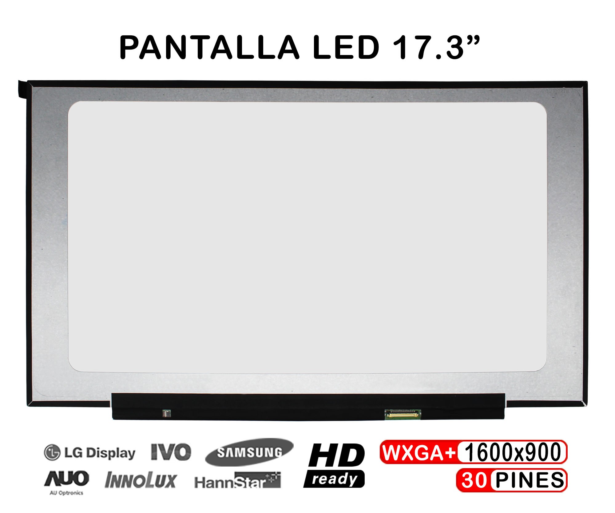 ECRÃ LED DE 17.3" PARA PORTATIL NT173WDM-N23 V8.0 NT173WDM-N25