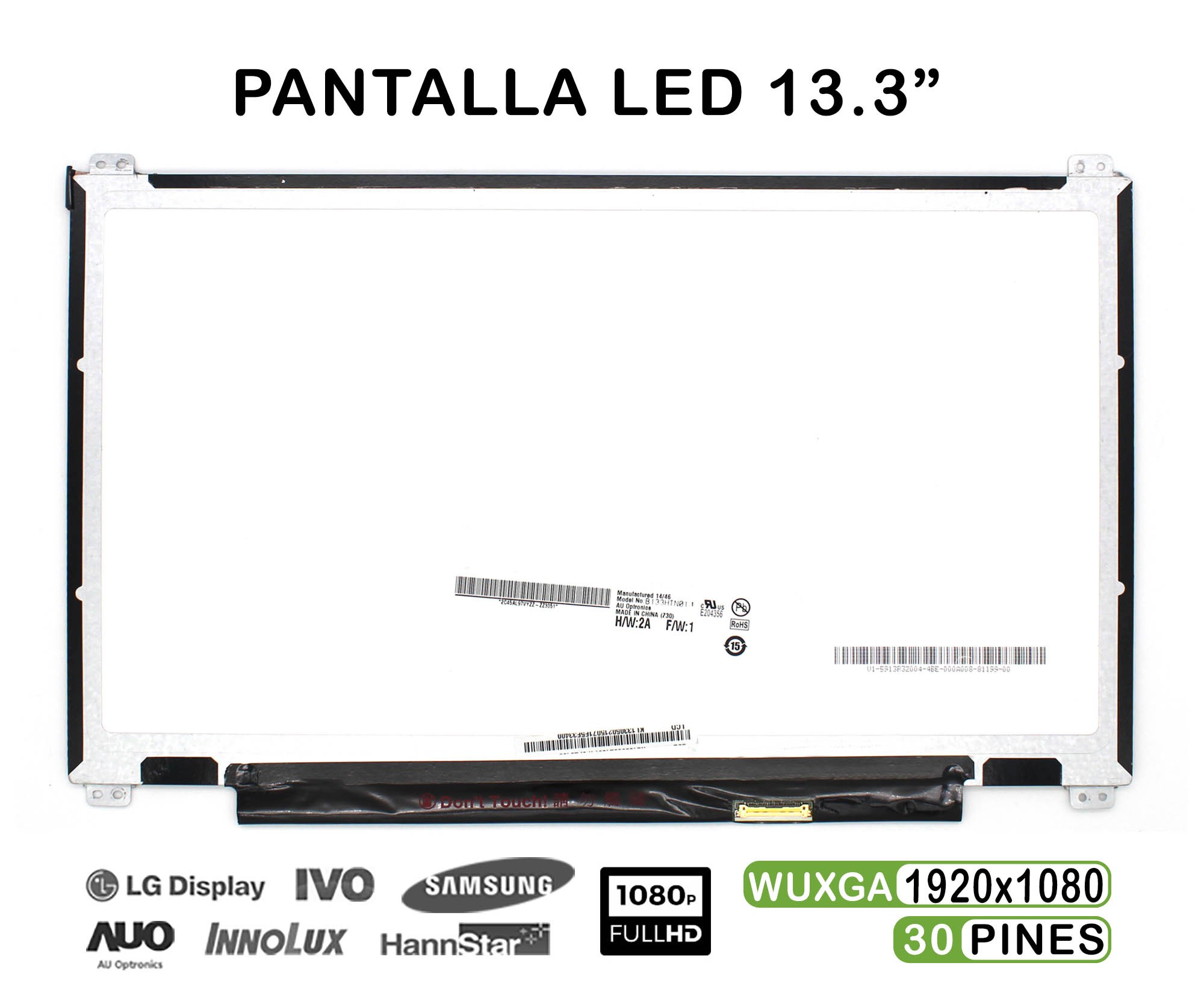 ECRÃ LED DE 13.3" PARA PORTATIL NV133FHM-N42 FULLHD