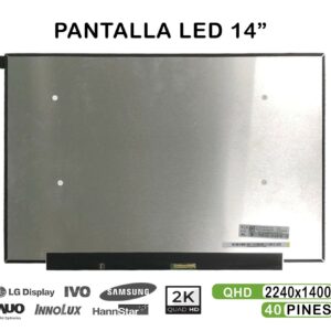 ECRÃ LED DE 14" PARA PORTATIL NV140DRM-N61 2K 40 PINES