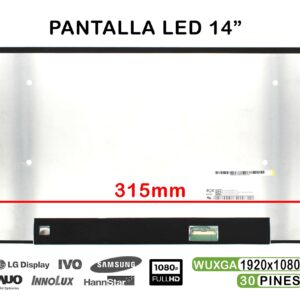 ECRÃ LED DE 14" PARA PORTATIL NV140FHM-N63 V8.1 FHD 30 PINES
