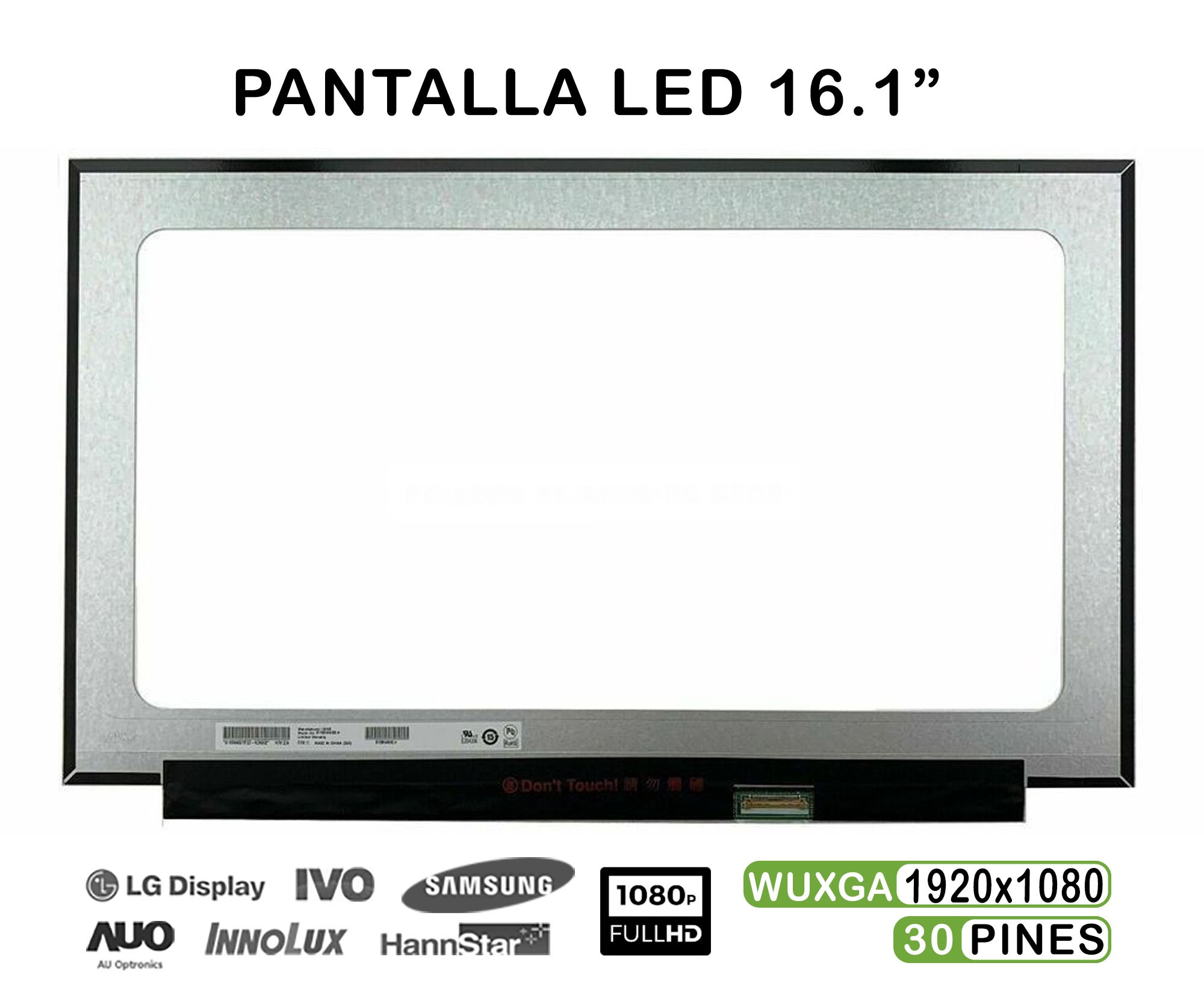 ECRÃ LED DE 16.1" PARA PORTATIL NV161FHM-N41 FHD 30 PINES