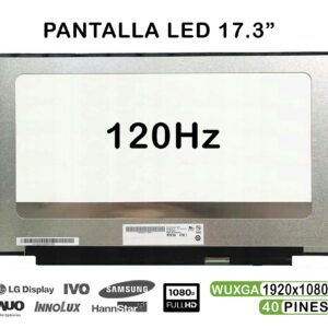 ECRÃ LED DE 17.3" PARA PORTATIL NV173FHM-NX1 1920X1080 120HZ 40 PINES