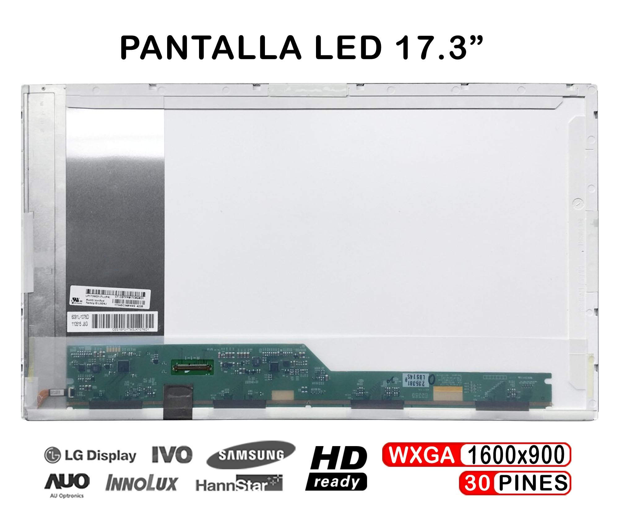 ECRÃ LED DE 17.3" PARA PORTATIL PACKARD BELL EASYNOTE LE69KB SERIES - Image 2