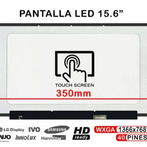 ECRÃ LED TÁTIL DE 15.6" PARA PORTATIL NT156WHM-T02 40 PINES