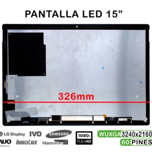 ECRÃ TÁCTIL RETINA DE 15" MICROSOFT SURFACE BOOK 2 LP150QD1-SPA1 60 PINOS