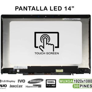 ECRÃ TÁTIL DE LED DE 14" COM MOLDURA PARA PORTÁTIL HP PAVILION X360 14-CD 14-CD0003NS 14-CD0008NS