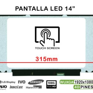 ECRÃ LED TÁTIL DE 14" PARA PORTATIL B140HAK03.2 40 PINES