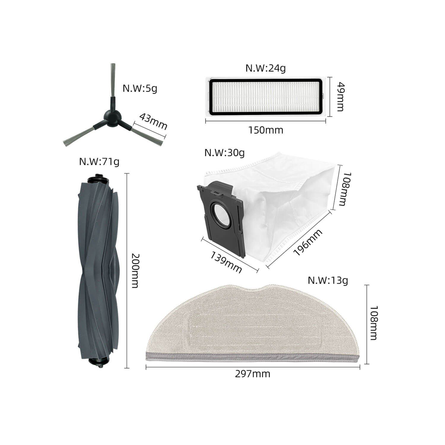 KIT DE RECAMBIOS PARA ASPIRADORA DREAME MOVA S10 S10 PLUS - Image 2