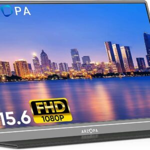 MONITOR PORTÁTIL ARZOPA A1 GAMUT DE 15.6" FHD IPS COM HDMI USB-C PARA PC MAC PS5 SWITCH